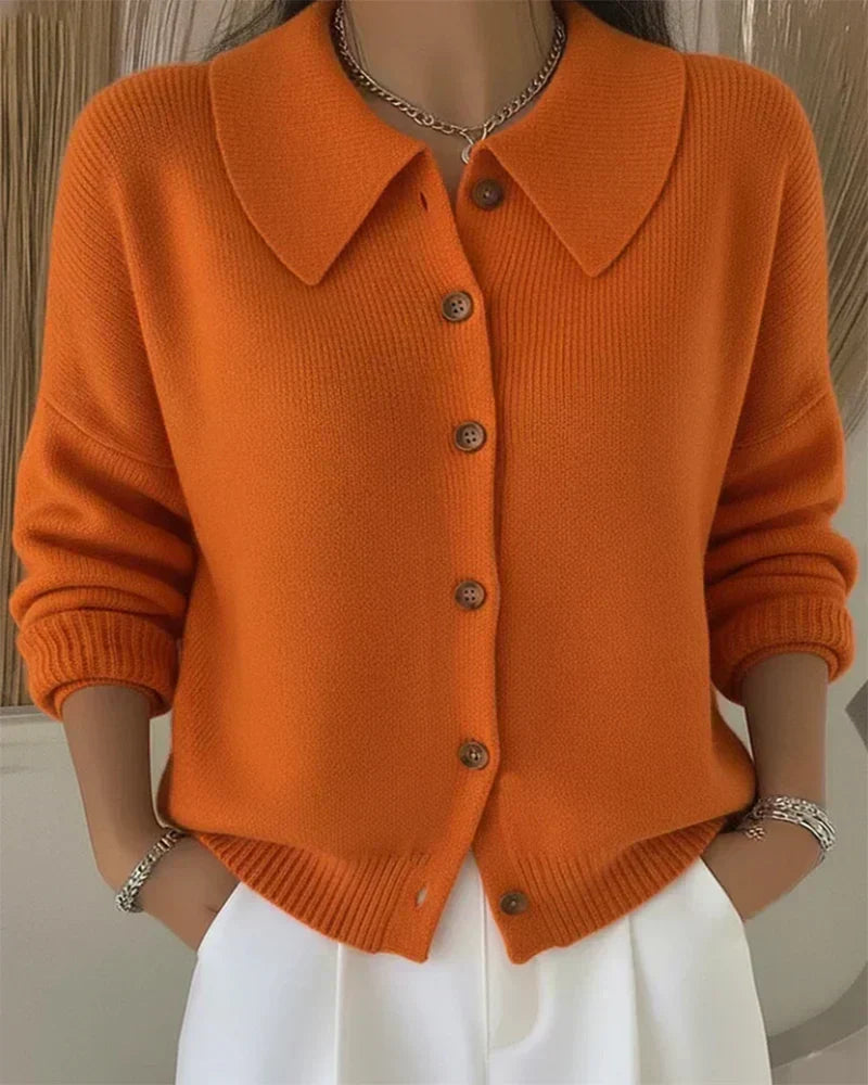 Vespera | Cardigan con Collo e Bottoni