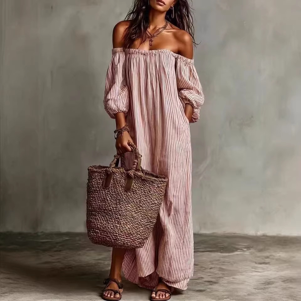 Ludovica | Abito Maxi Boho Spalle Scoperte