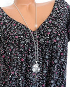 Esther | Katoenen T-shirt met Korte Mouwen en V-hals