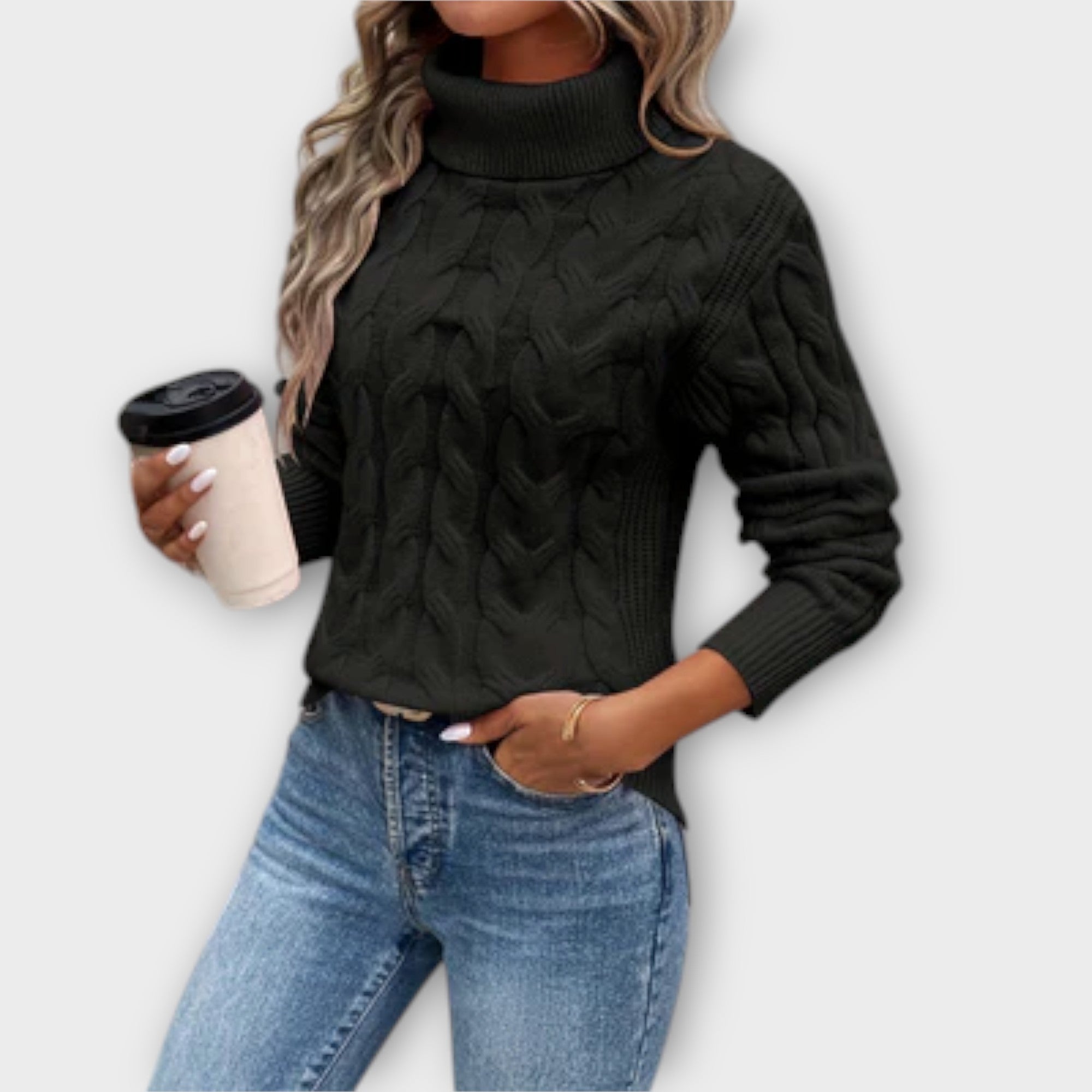 Brena™ - Elegante pullover rullekrave i strik