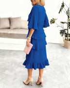 Sophie – Elegante, vloeiende jurk met volant