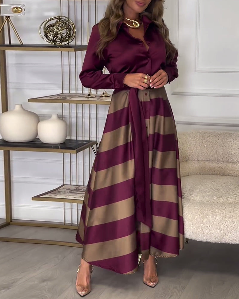 Ariana | Abito Eleganza a Righe