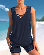 Márcia - tankini con stampa geometrica