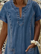Elly™ - Pantaloni in denim color sangue