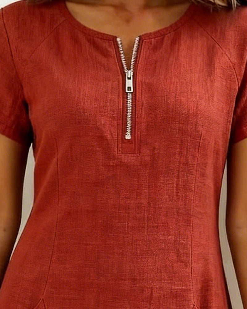 Nina™ Jurk — Eleganza naturale per ogni giorno