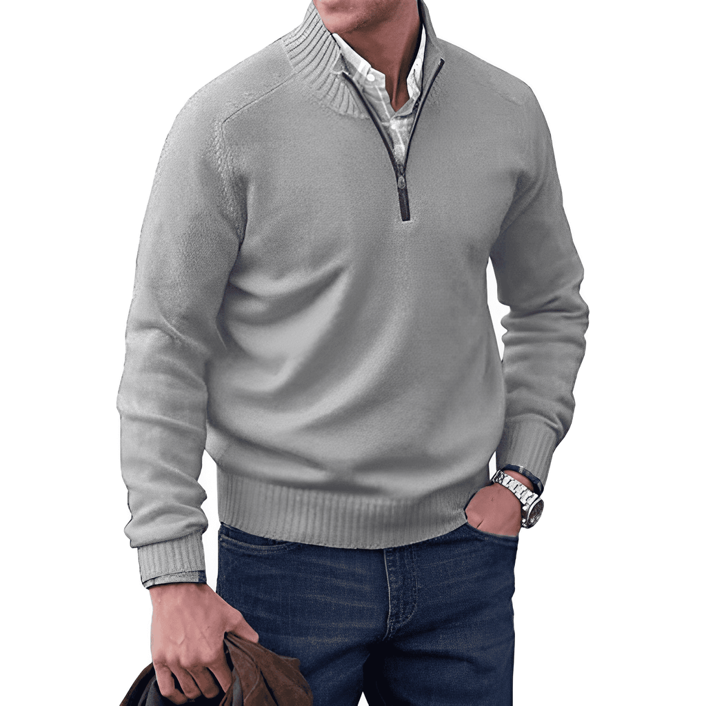 Bram | Elegante Kasjmier Zip Sweater