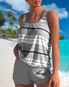 Tankini con U-hals in streetdesign