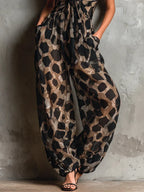 Costanza | Tuta con stampa leopardata