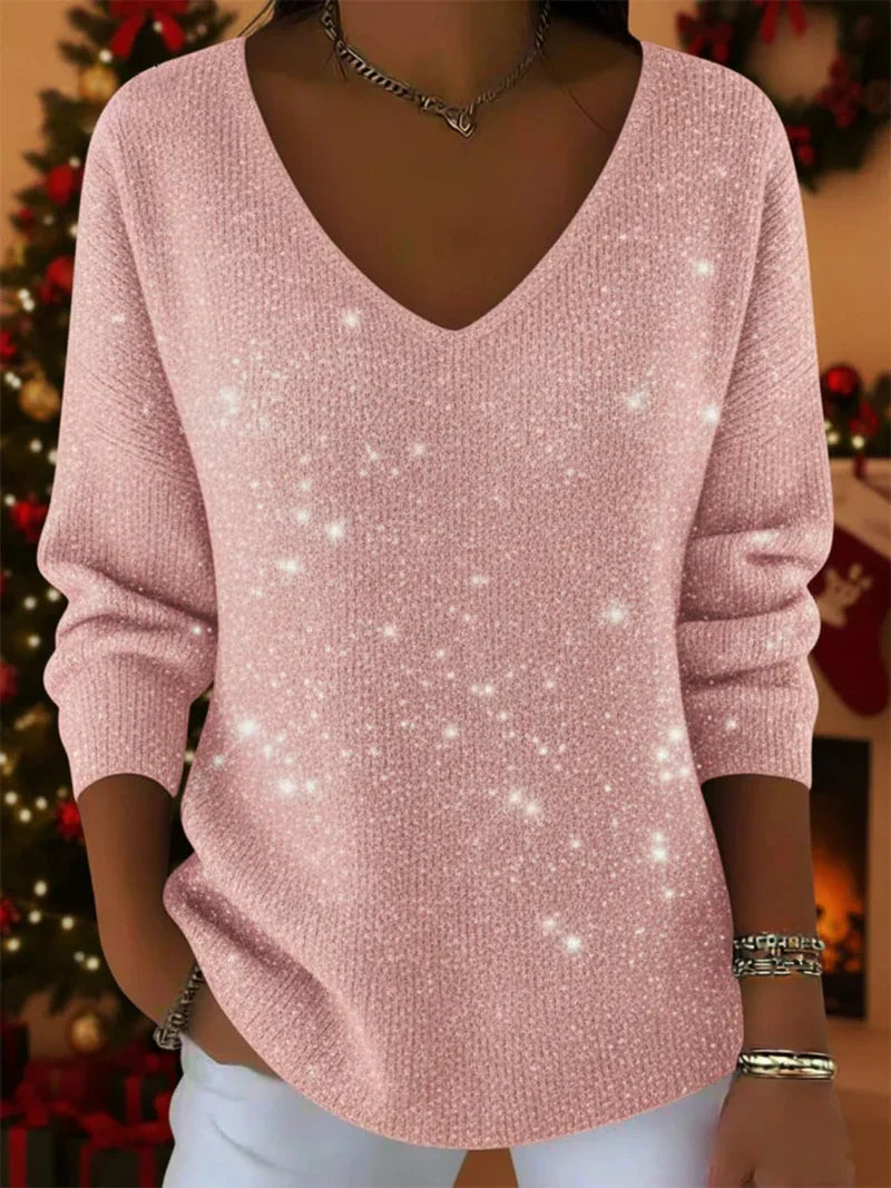 Jade™ – Elegante maglione da donna con V-udskæring