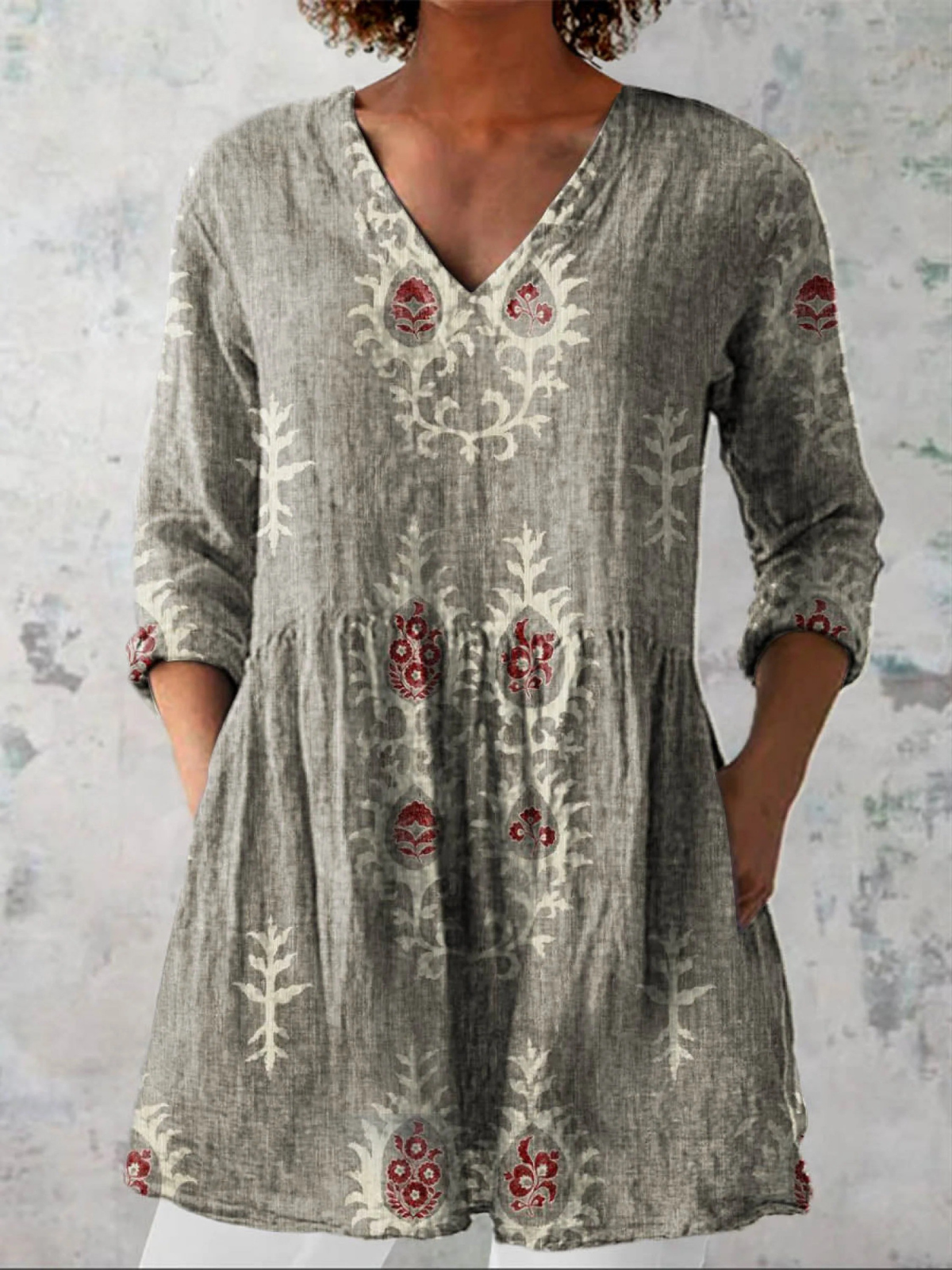 Maeve | Blusa lunga con taglio a V