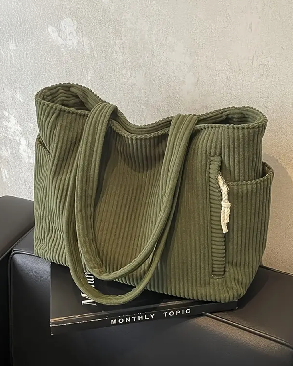 Tessa | Geribbelde Totetas met Koorddetail