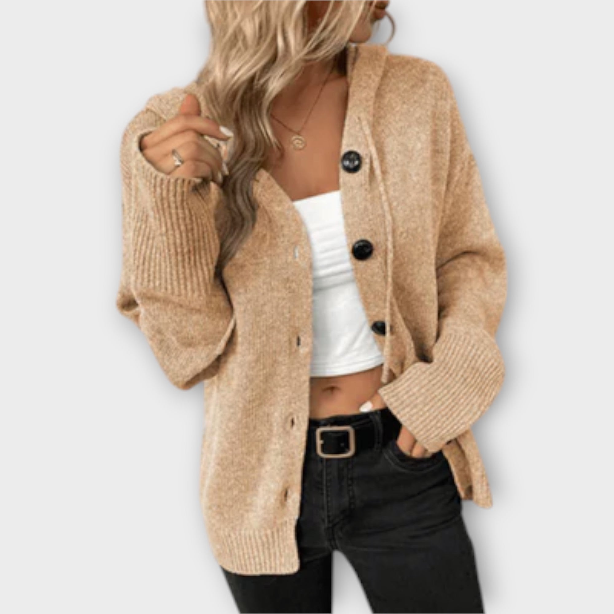 Berta™ - Elegante cardigan con chiusura a strisce