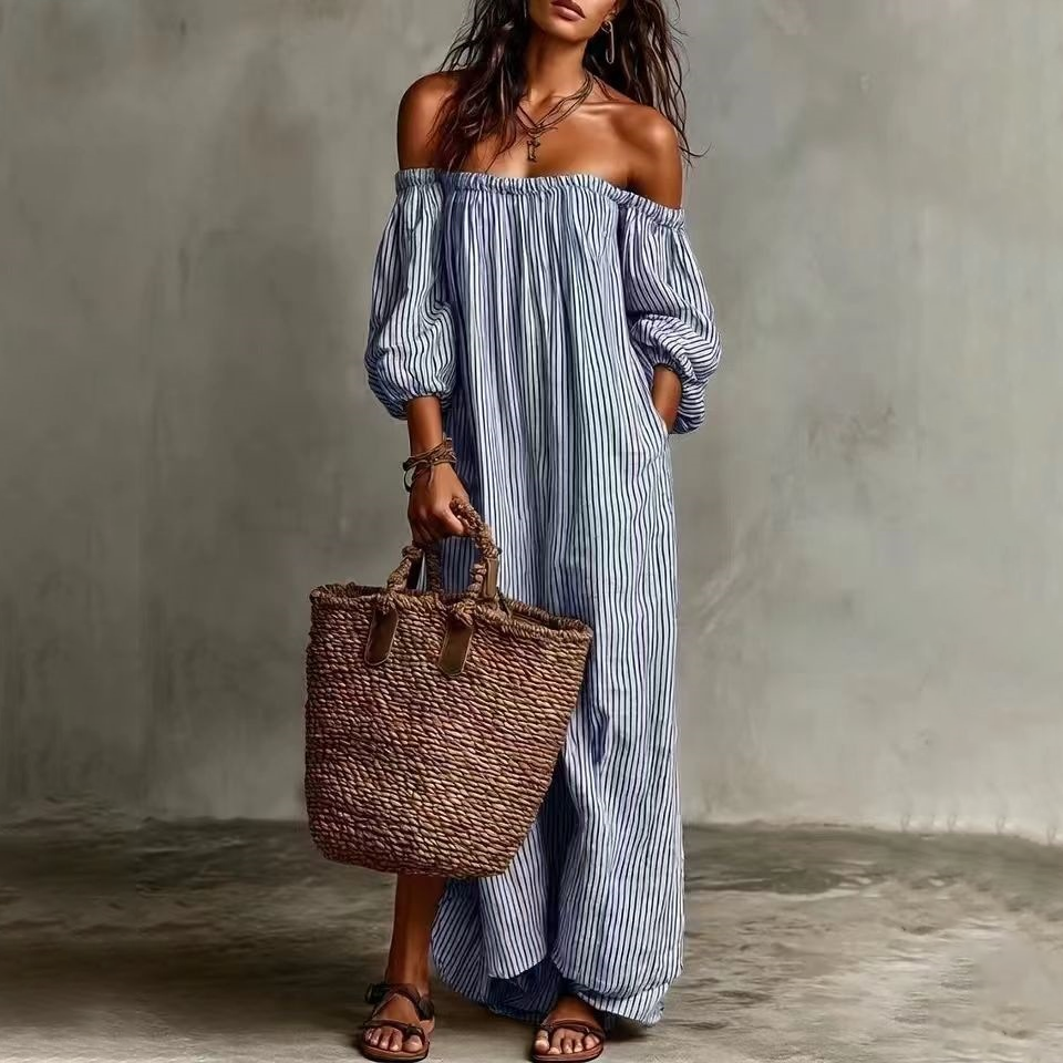 Ludovica | Abito Maxi Boho Spalle Scoperte