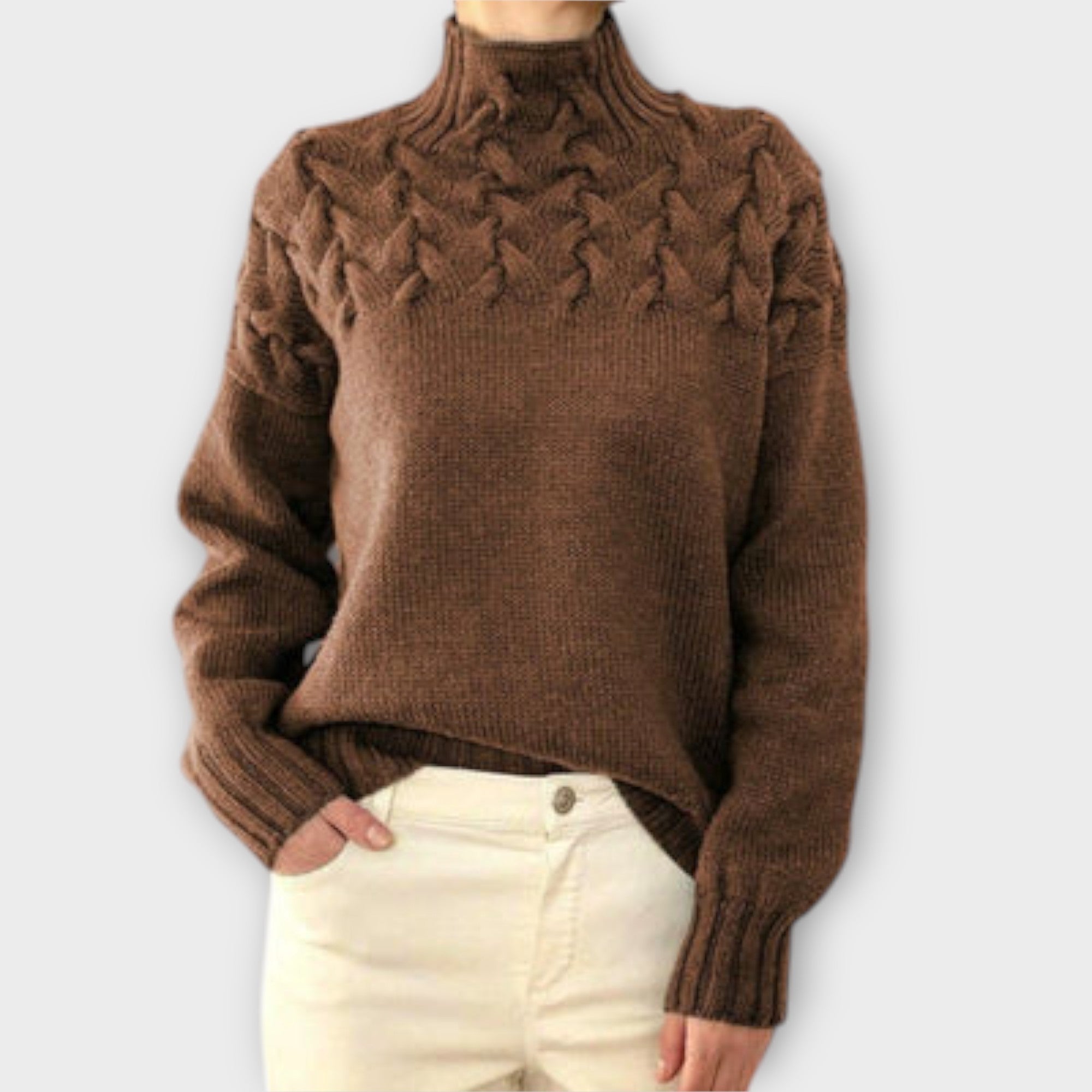 Reema™ - Maglione da donna in sangue con fletstrik