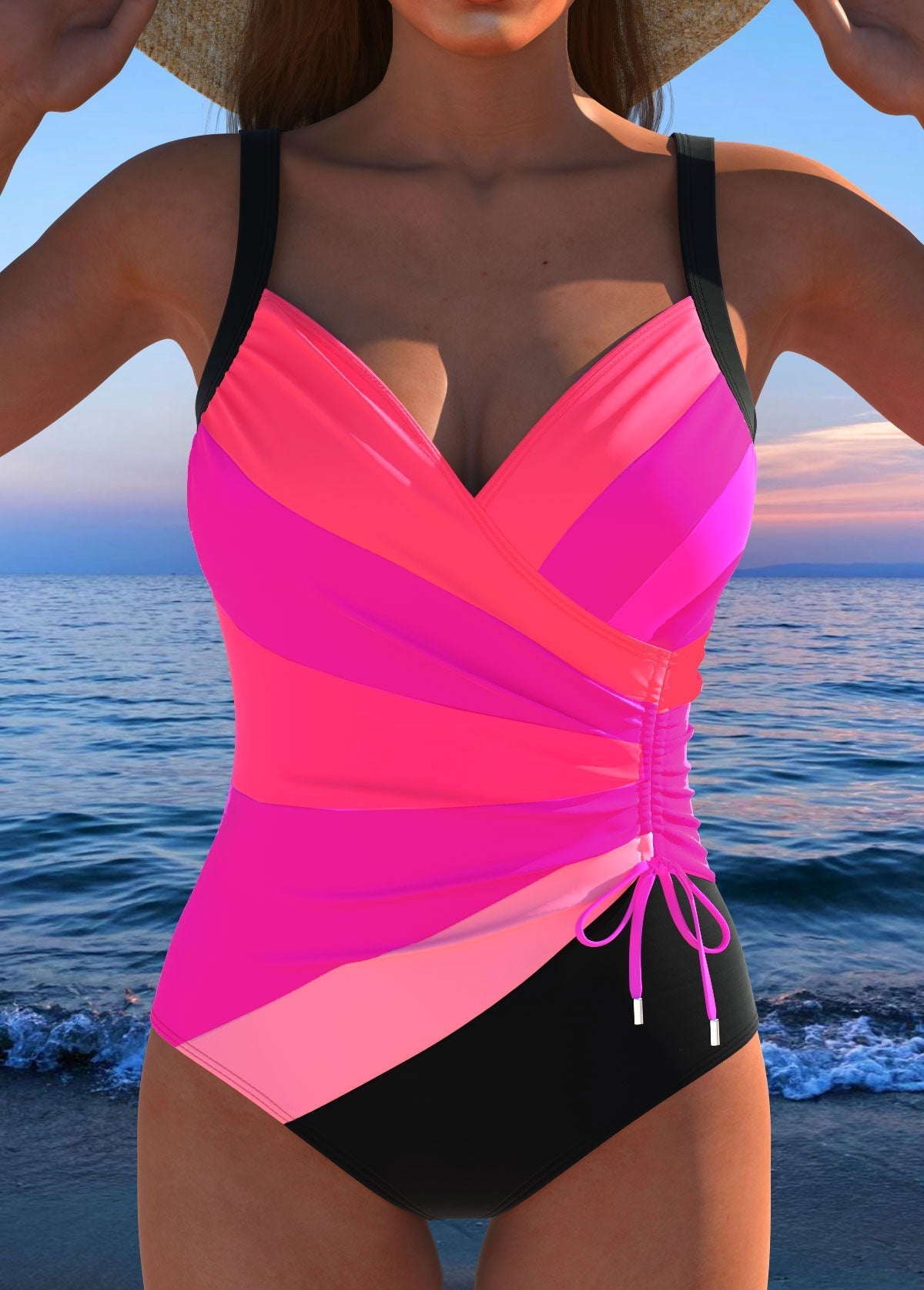 Eva | Luxe Badpak met Kleurrijke Print