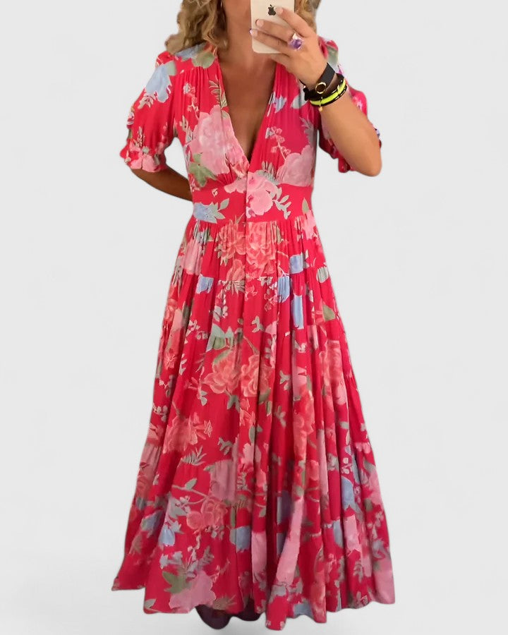 Anouk | Bloemenjurk ha incontrato V-hals