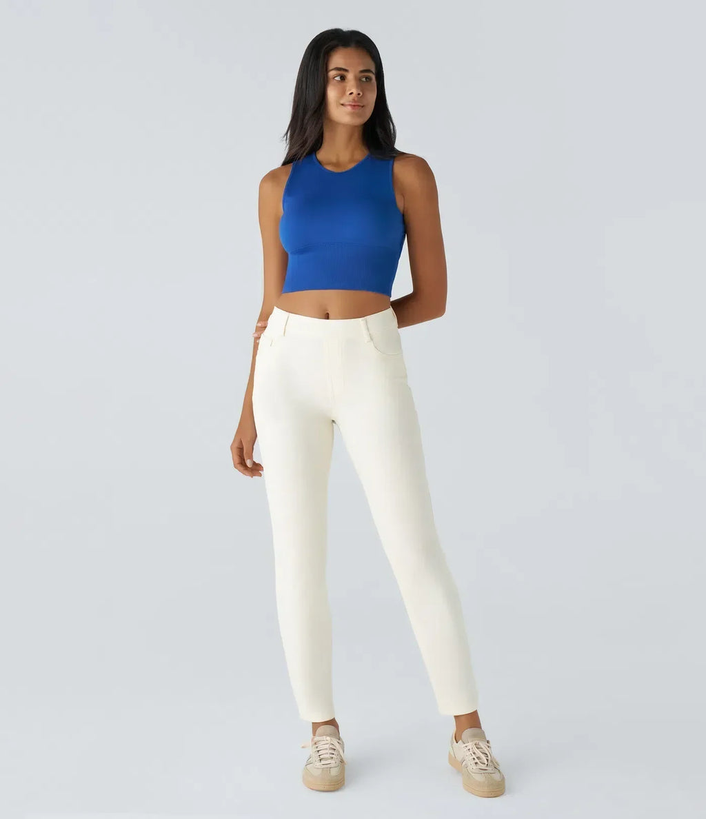 Lotte | Elastische en comfortabele broek met hoge taille