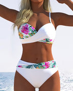 Bikini Bralette Stijl Geprint Contrasto