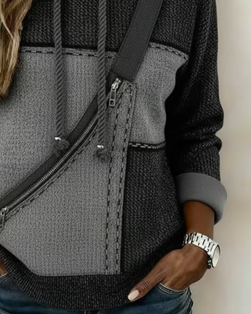 Rosita™ – Felpa con cappuccio urbana color block