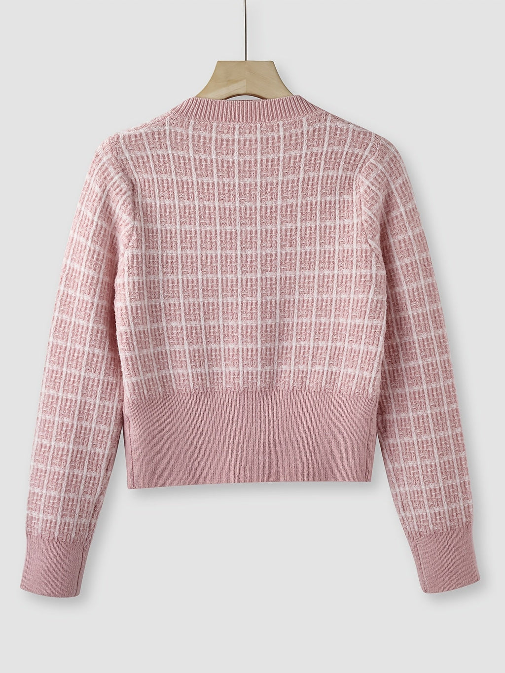 Laluna® | Cardigan Geruite con Knoopsluiting