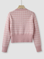 Laluna® | Cardigan Geruite con Knoopsluiting