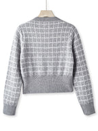 Laluna® | Cardigan Geruite con Knoopsluiting