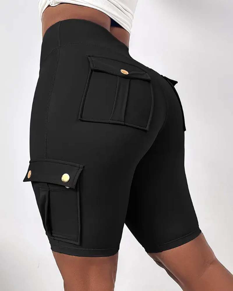 Esther | High-waisted shorts met zakken 2+1 Gratis