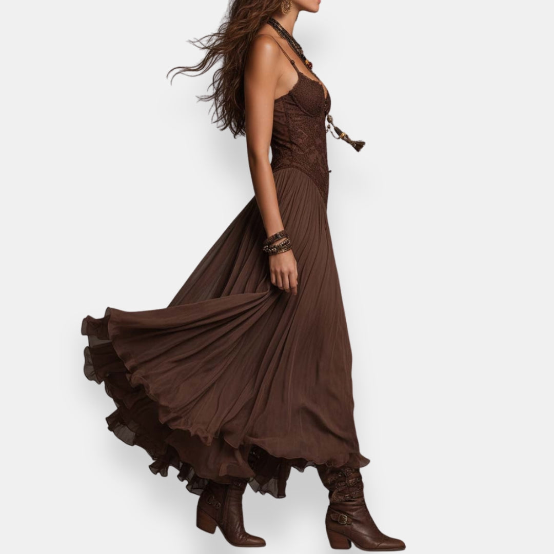 Bruna | Abito Boho in pizzo