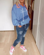 Femke | Losse Hoodie met Ankerprint