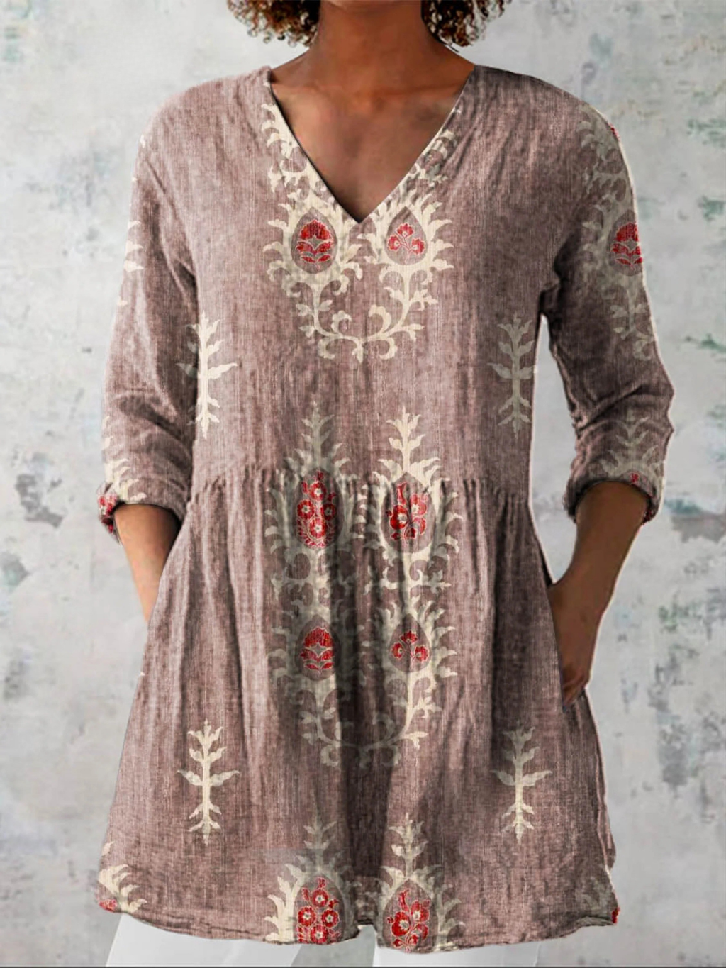 Maeve | Blusa lunga con taglio a V