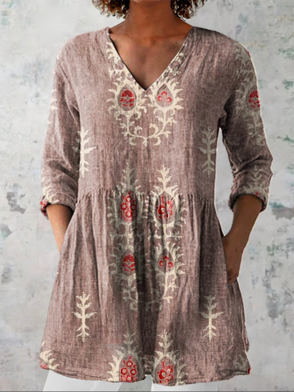 Maeve | Blusa lunga con taglio a V