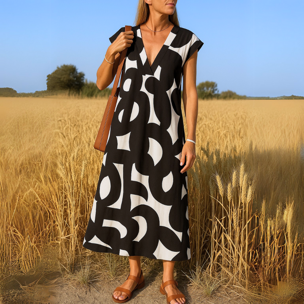Valeria | Zomerjurk con anelli a V