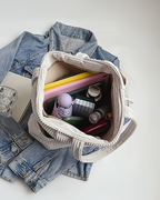 Tessa | Geribbelde Totetas met Koorddetail