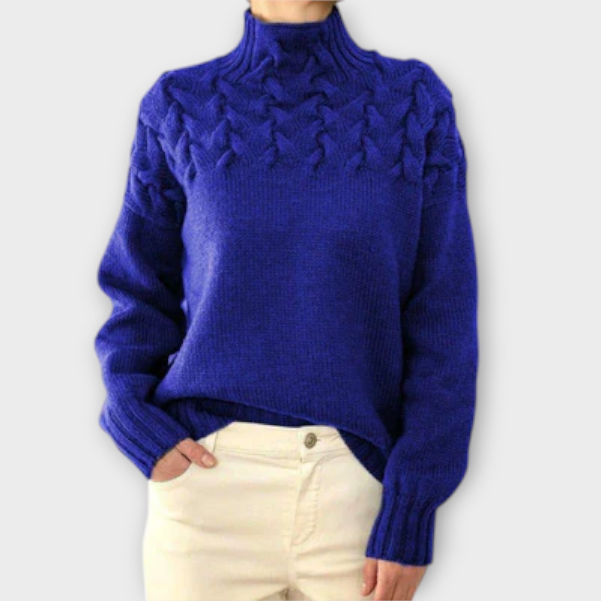 Reema™ - Maglione da donna in sangue con fletstrik