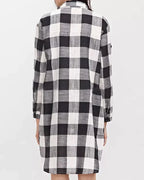 Marloes | Shirt met Lange Mouwen en Geruite Print