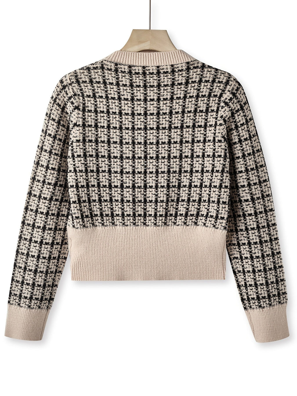 Laluna® | Cardigan Geruite con Knoopsluiting