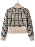 Laluna® | Cardigan Geruite con Knoopsluiting