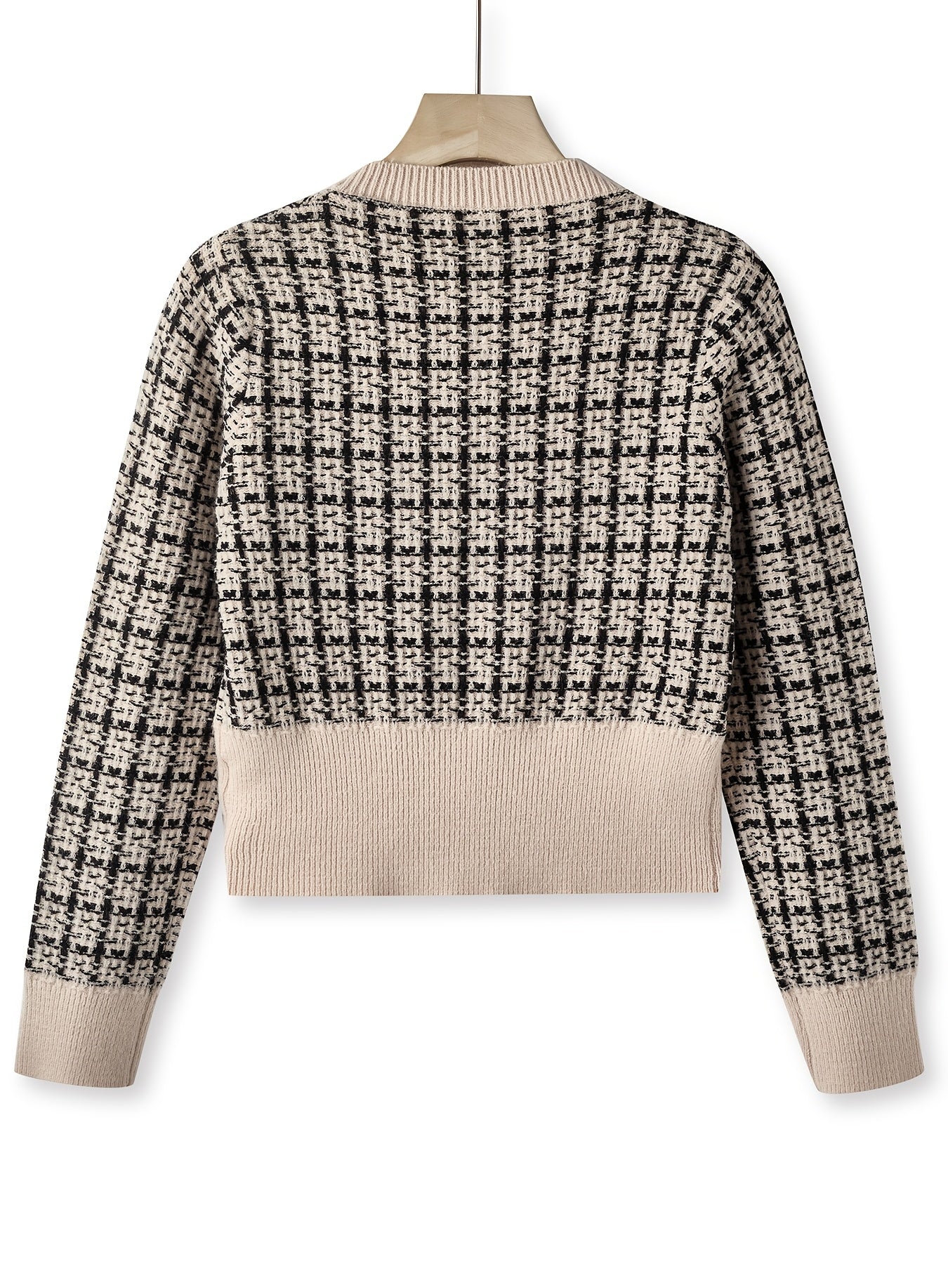 Laluna® | Cardigan Geruite con Knoopsluiting