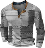 Daan | Heren Vintage Geruit Patch T-shirt