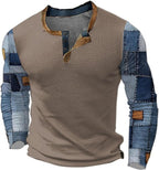 Daan | Heren Vintage Geruit Patch T-shirt