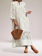 Silvana | Luxe lange jurk van kant