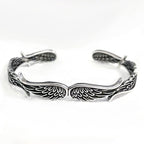 Vintage zilveren armband met engelenvleugels