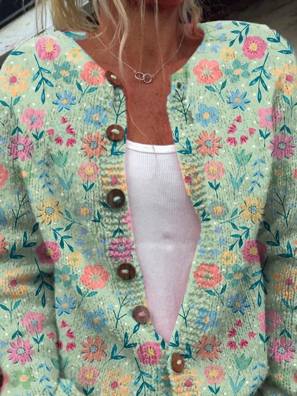 Fiorenza | Cardigan Vintage a Fiori Pastello