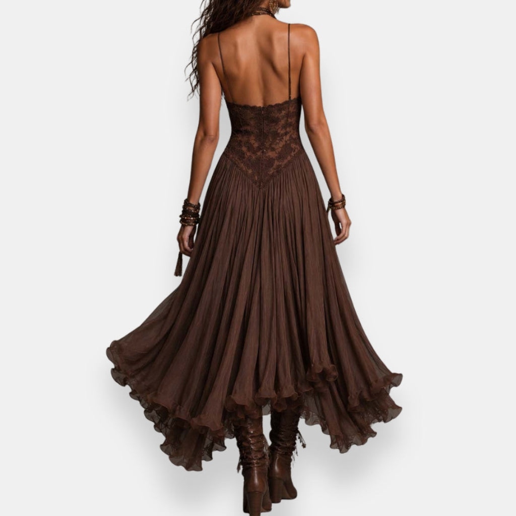 Bruna | Abito Boho in pizzo