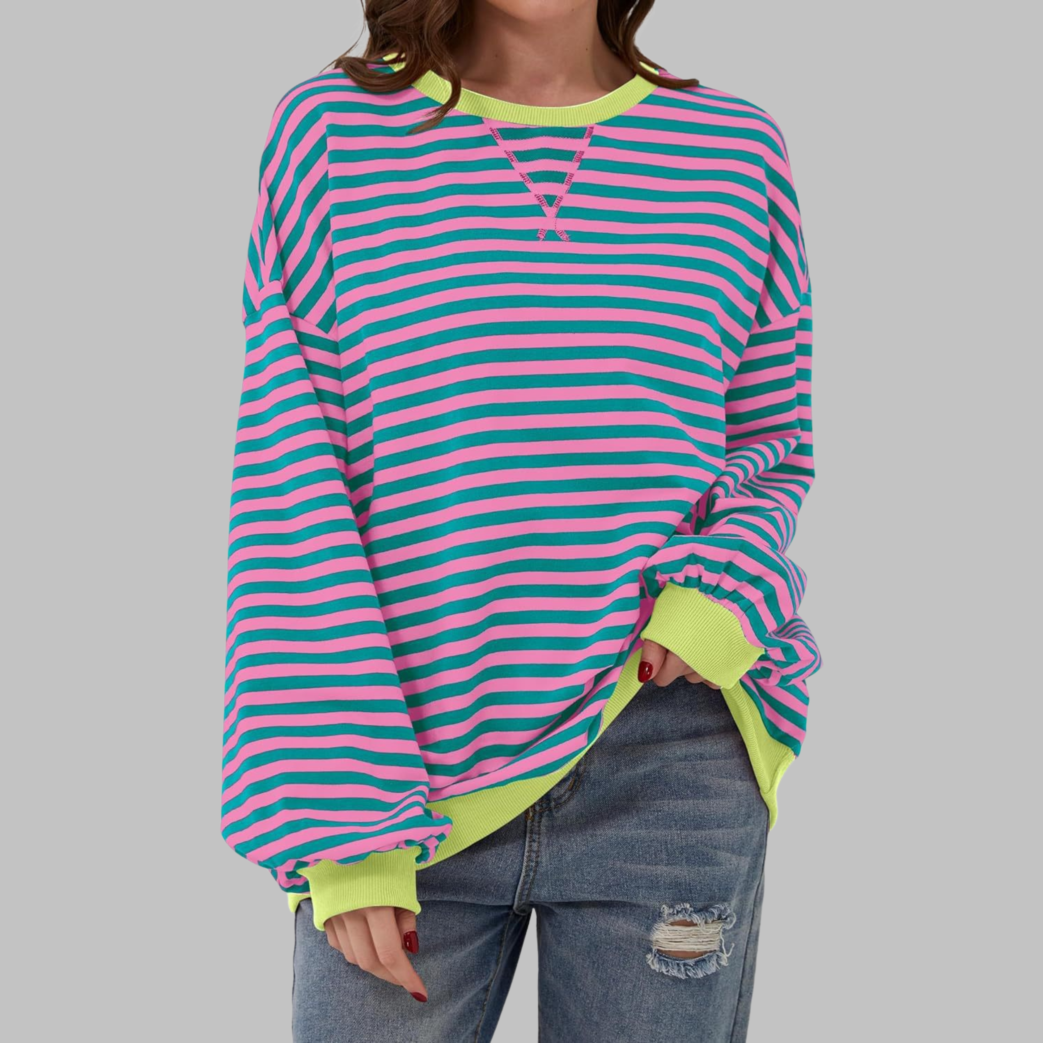 Amelia™ – Maglione a strisce Blødstrikket