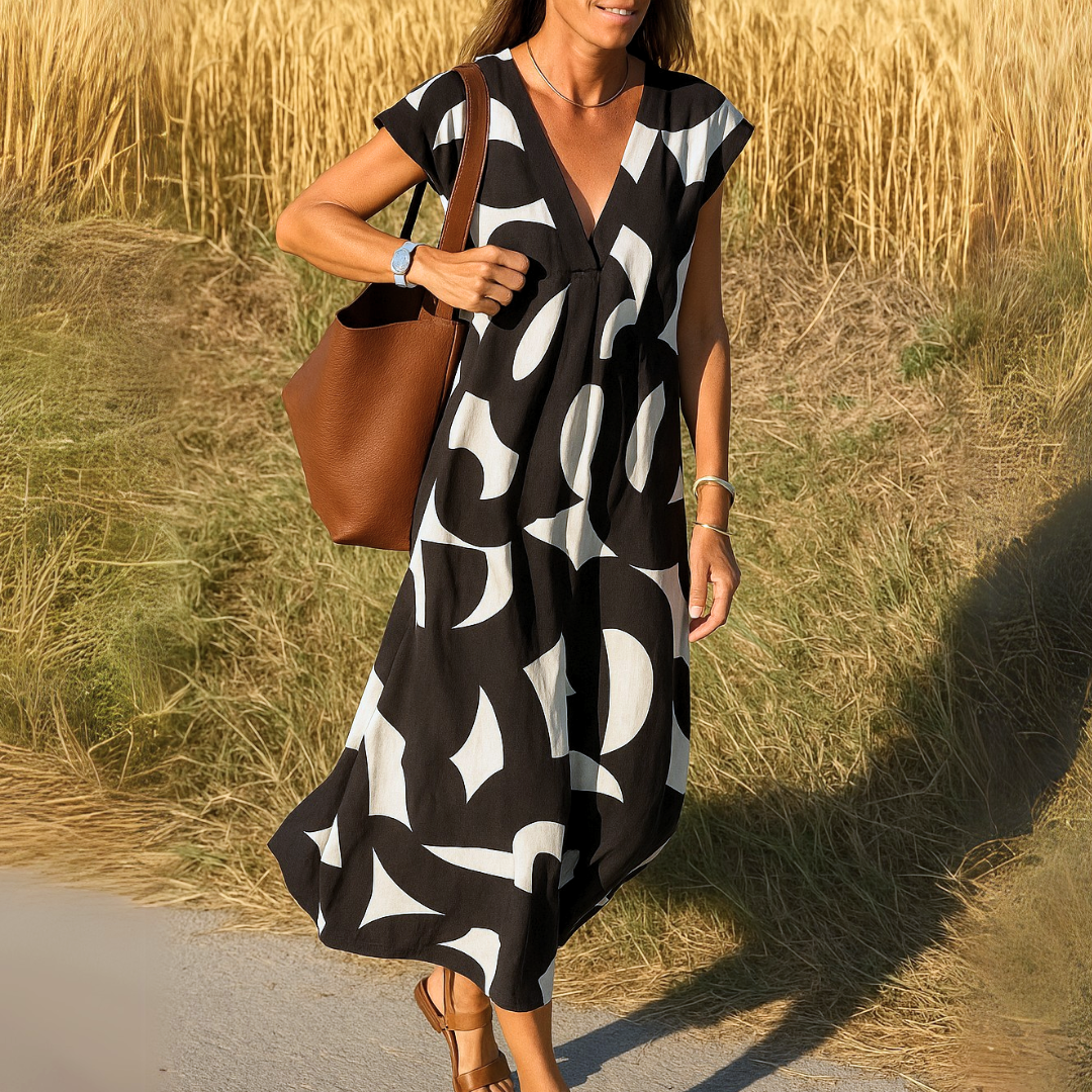 Valeria | Zomerjurk con anelli a V