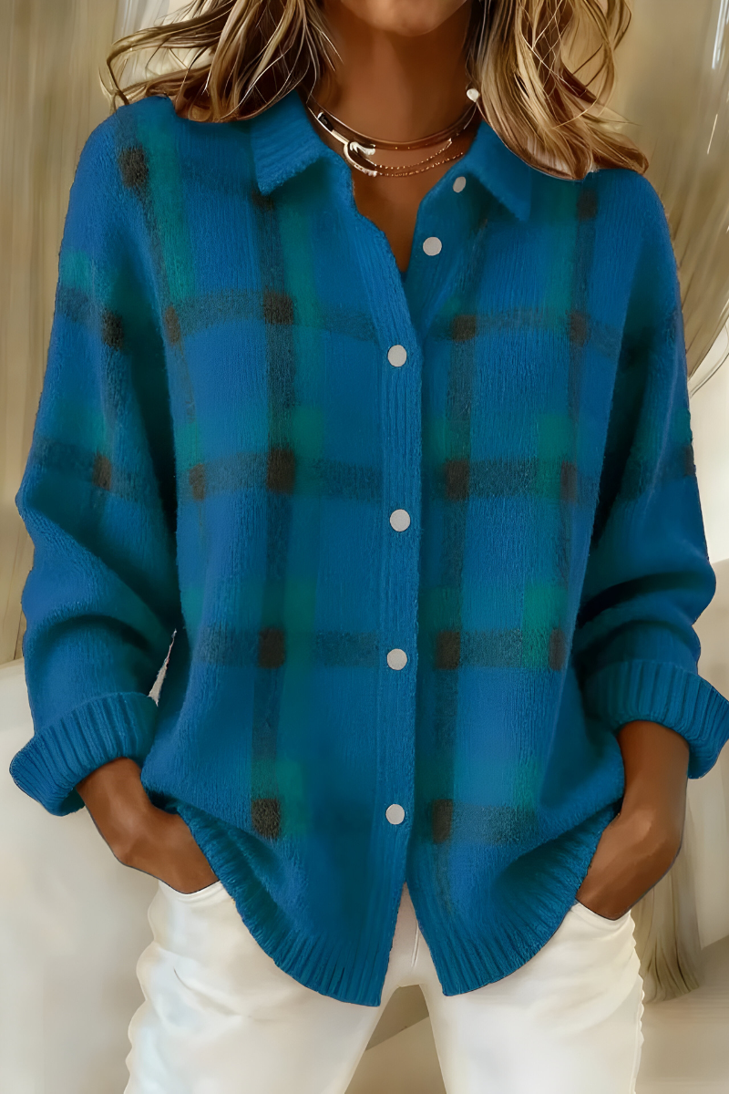 Caterina | Cardigan a Quadri