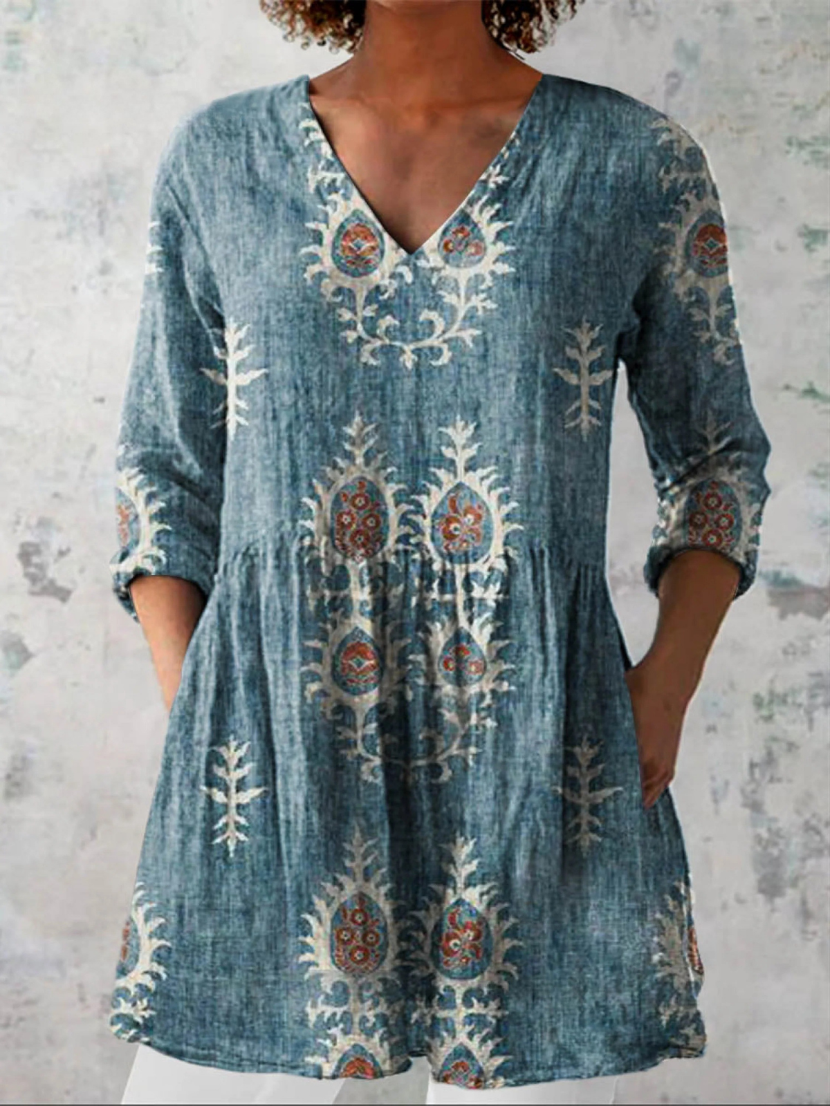 Maeve | Blusa lunga con taglio a V