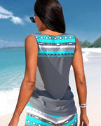 Márcia - tankini con stampa geometrica