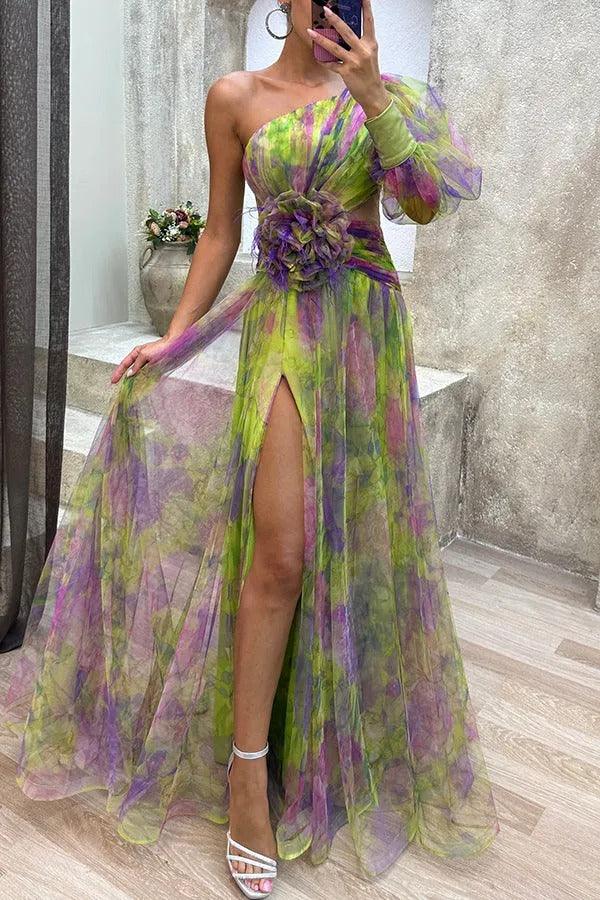 Grazia | Abito Maxi Plissettato Floreale Evasione Estiva